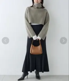 GALLARDAGALANTE ショートタートルニット　モカ