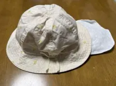 キッズ　日除付き帽子　52センチ　美品