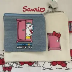 【新品】サンリオ　ハローキティ×ドラえもん　ぬいぐるみ　ポーチ　2点