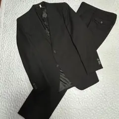 【美品】Mr.JUNKO ブラックビジネススーツYA6