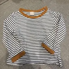 ボーダー柄 長袖Tシャツ 90サイズ　プティマイン