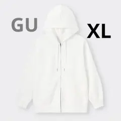 ヘビーウェイトスウェットオーバーサイズフルジップパーカWHITE白