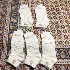 新品靴下 5足セット ホワイト 22~24センチ