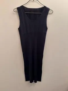 美品】CFCLノースリーブリブ編みロングワンピース 青 size1 - メルカリ