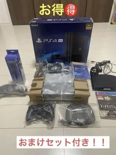 PS4 Pro 1TB 社外コントローラー付きカラオケマイクnasneおまけ付き