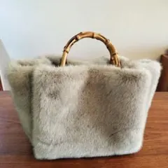 【未使用】グリーンレーベル＊ファートートバッグ ＊バンブー(ショルダーベルト付)