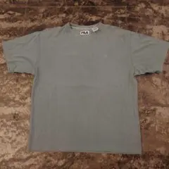 FILA 刺繍ロゴ VネックTシャツ M スモーキーブルー 4275のサムネイル