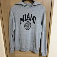 チャンピオン プルオーバーパーカー MIAMI L 灰 グレー C8-H118R