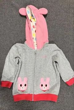 ミキハウス うさぎ耳付きトレーナー 90