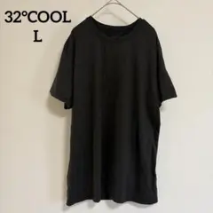 32°COOL （L）ブラック Tシャツ 半袖 ポリエステル