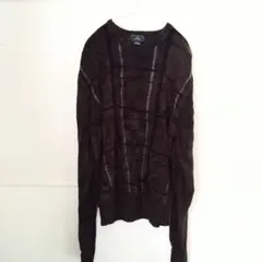 Dockers 断捨離SALE　黒 ストライプ ニットセーター　L