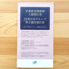 【未使用】JR西日本グループ　株主優待割引券