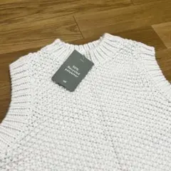 H&M ニットプルオーバー セーター ベスト アイボリー ホワイト