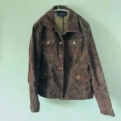【12/7まで】JONES NYペイズリー ダークレッドジャケット