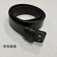 交換用ベルト 本革 ブラック メンズ 替えベルト レザー 牛革 バックルなし