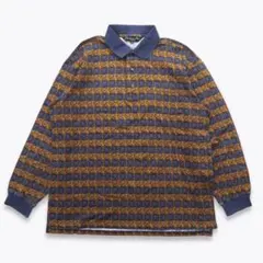 希少 美品 90s XXLサイズ 伊製 FENDI ポロシャツ ズッカ ロゴ刺繍