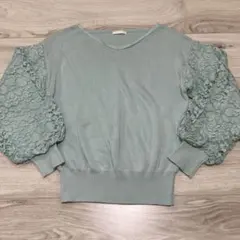 パフスリーブ 長袖 ニット