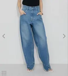 アダムエロペ ルーズフィットアジャストデニムパンツ　36のサムネイル