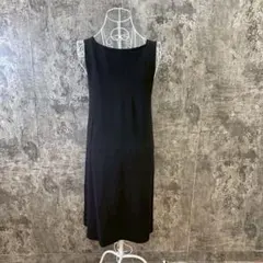 ✨ロートレ・アモン✨膝丈ノースリーブワンピース♡重ね着♡黒♡着回し抜群(2)