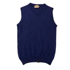 アメリカ古着　キャメルアクティブ　ニット　ベスト　ネイビー　無地　X115