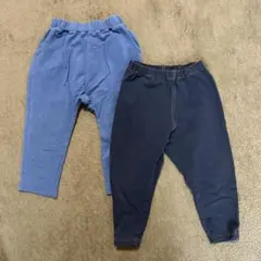 青　黒　パンツ 長ズボン　２枚セット　90