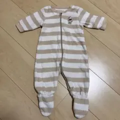 ユニクロ くまのプーさん ボーダー ロンパース カバーオール 60cm フリース
