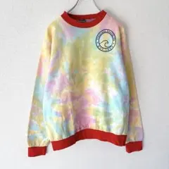 Virginia Beach リンガー　タイダイ　柄　パステル 波ロゴ　S