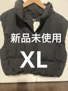 【新品•XL】ユニクロシーダウンクロップドベスト UNIQLO ブラック