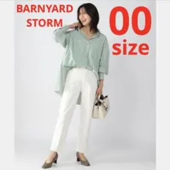 3，4回着用★BARNYARDSTORM テーパードデニムパンツ　白　ホワイトのサムネイル