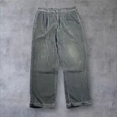 EURO古着 90s 太畝コーデュロイワイドパンツ ブラウン　ツータック