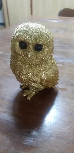 ゴールドカラー フクロウ 置物のサムネイル