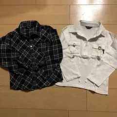 コムサイズム ネルシャツと襟付長袖Tシャツ120