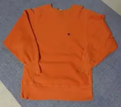 ビンテージ/90s刺繍タグ/チャンピオン/リバースウィーブ/スウェット/オレンジ