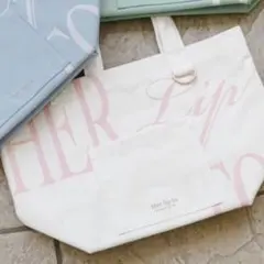 Her lip to HLT Daily Logo Tote milkypinkのサムネイル