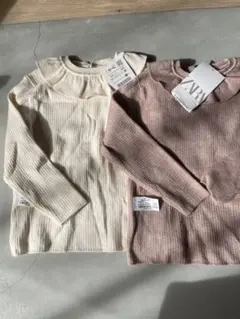 【新品タグ付き】ZARA kids ザラ　フリル　ニット　カットソー　3-4y