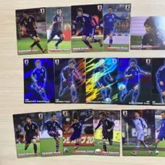 サッカー日本代表チップスカード　4+10+3=計18枚セット