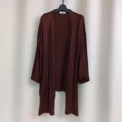 【HIROKO KOSHINO】シルク ブラウン カーディガン 長袖のサムネイル