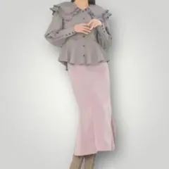 【未使用】rienda リエンダ マーメイドスカート パープルピンク M