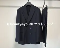 H beauty&youth united arrows セットアップ ネイビー
