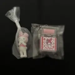 サンリオ マイメロ フロッキー キーホルダー ローラー付き消しゴム風