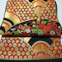 華やか花柄 袋帯　アンティーク