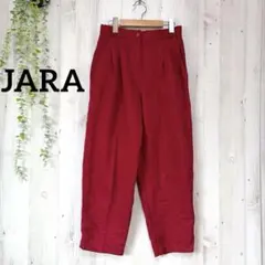 【USA製/ヴィンテージ】JARA ツータック テーパードパンツ レッド