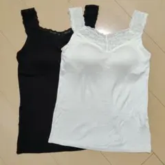 【ユニクロ】ヒートテックレースブラタンクトップ 2枚セット
