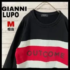 467希少 イタリアインポート GIANNI LUPO スウェット ロゴ ライン