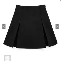 GRL　グレイル　インパン裏地付ボックスプリーツフレアミニスカート[mei41]