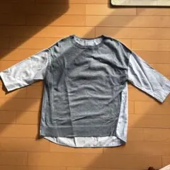 アーノルドパーマーネイビー⭐︎グレー 五分袖 ニットシャツ コンビネーション