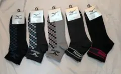 【新品】Mizuno チェック柄ソックス 5足セット