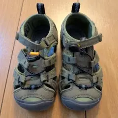 美品★KEEN サンダル 18cm SEACAMP II CNX カーキ