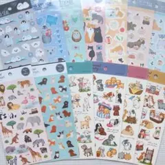 動物　シートシール　13枚セット (Seria・DAISO)