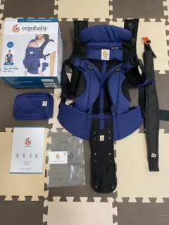 【美品】エルゴベビー ベビーキャリア オムニ360 クールエア　レインカバー付き